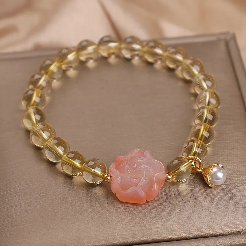Bracelet Citrine "Fleur Royale"