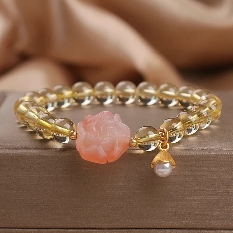 Bracelet Citrine "Fleur Royale"