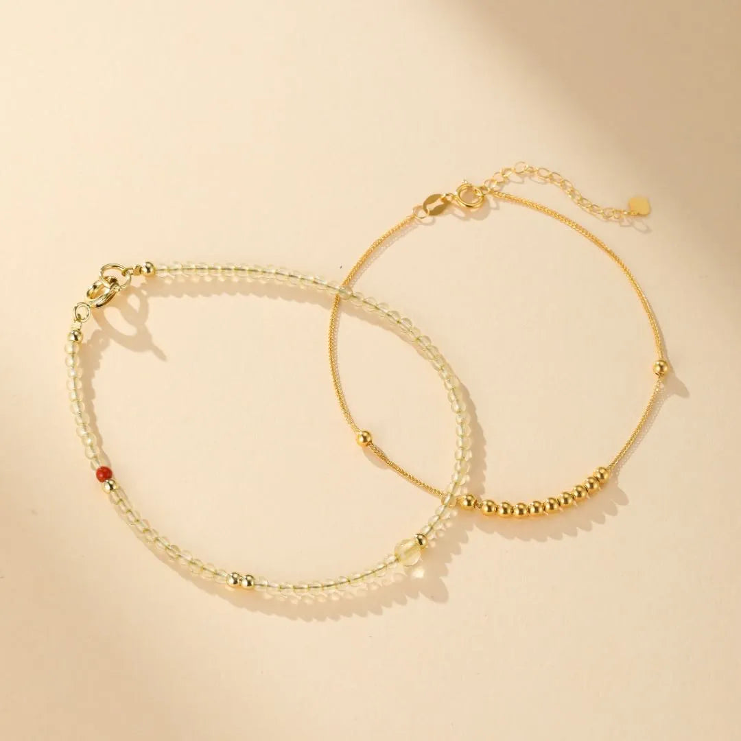 Bracelet Citrine "Tendresse Dorée" Doré Or
