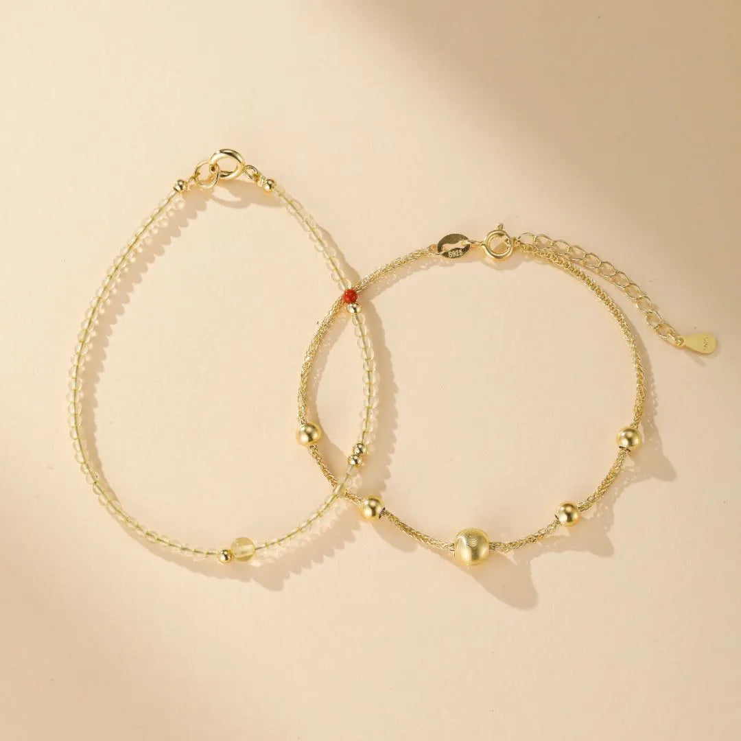Bracelet Citrine "Tendresse Dorée" Doré Or