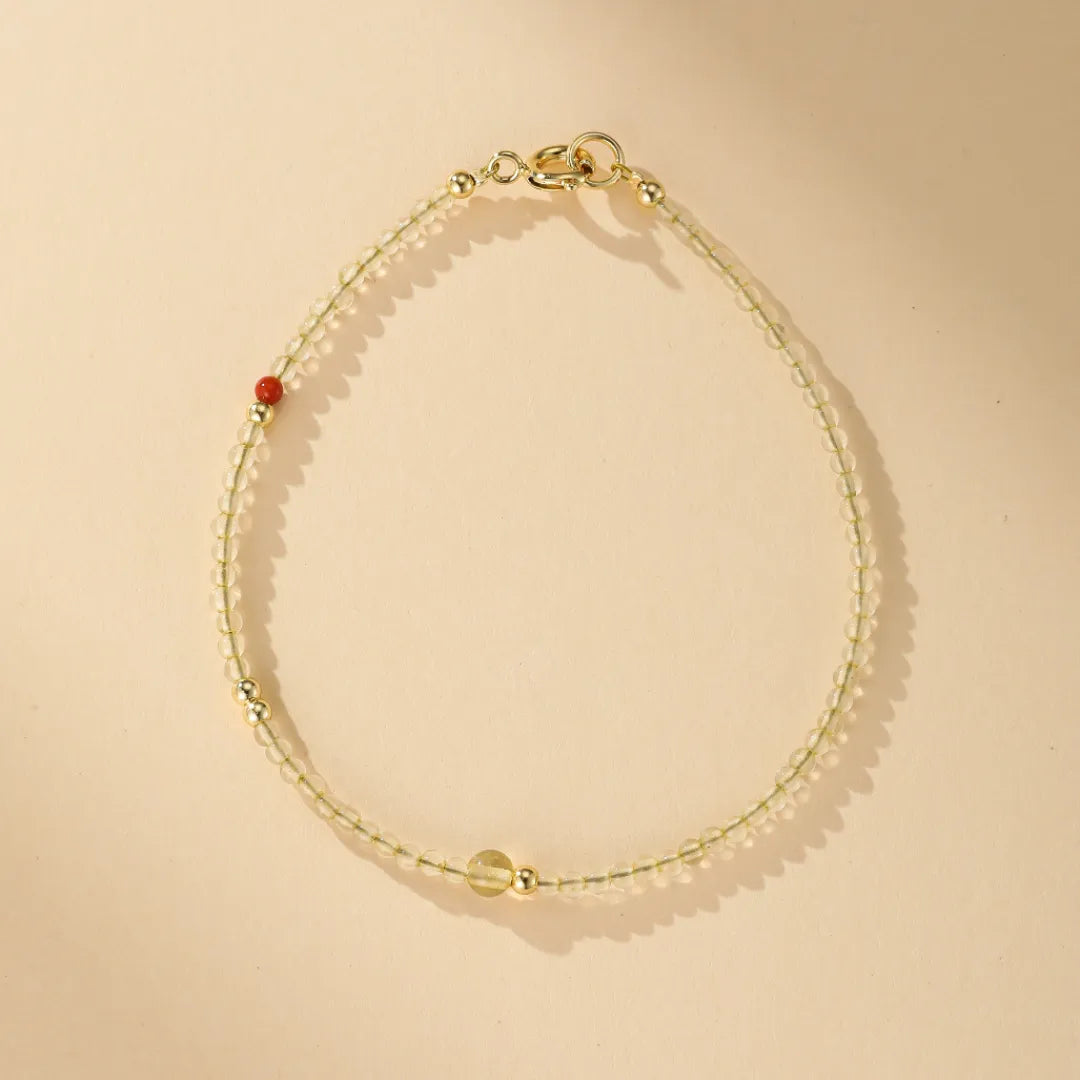 Bracelet Citrine "Tendresse Dorée" Doré Or