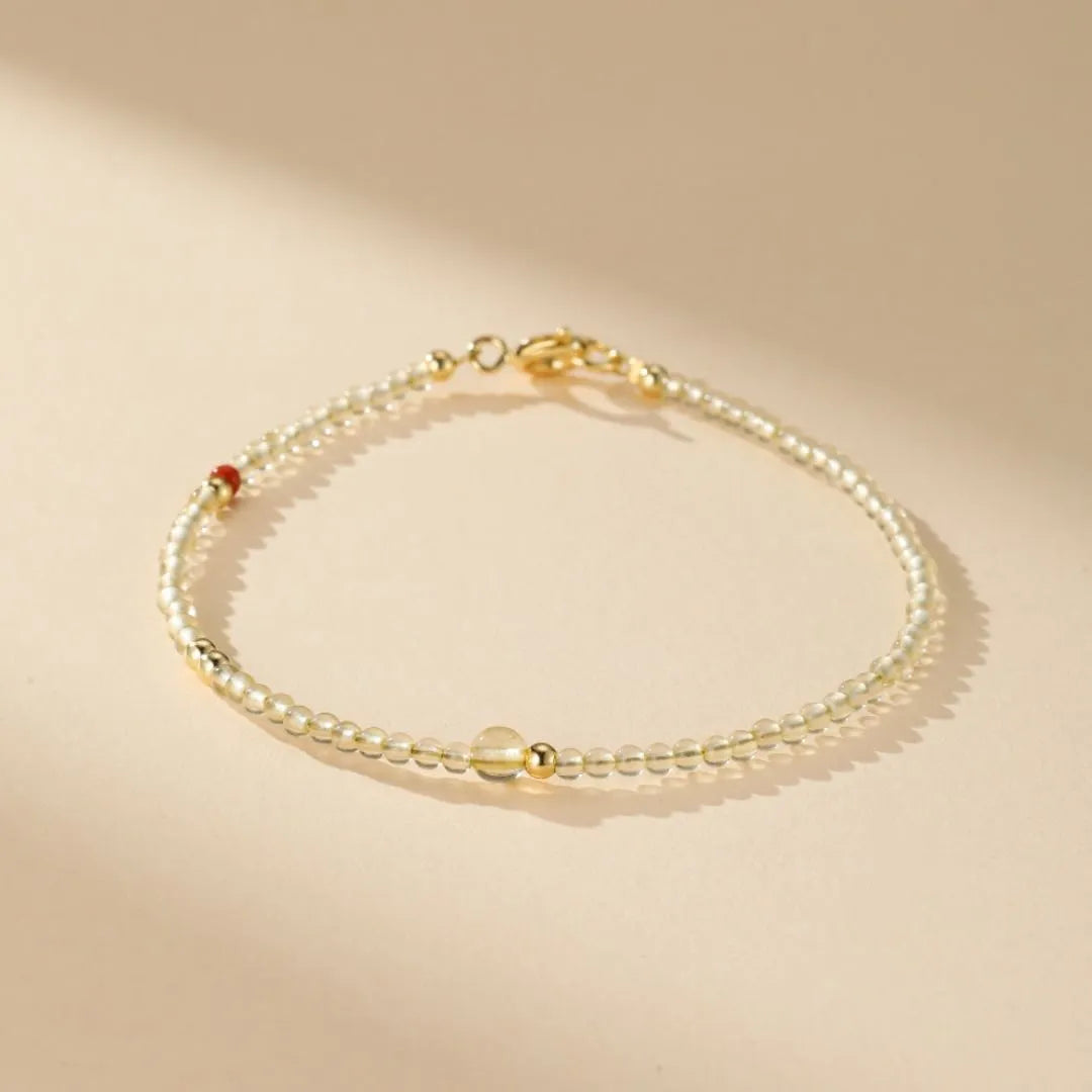 Bracelet Citrine "Tendresse Dorée" Doré Or