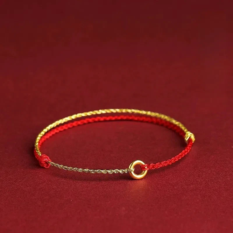 Bracelet Fil Rouge "Anneau Harmonieux "
