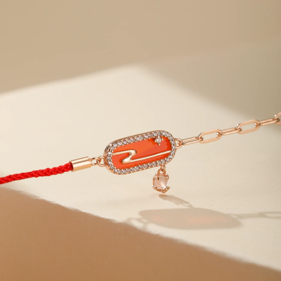 Bracelet Fil Rouge "Éden d'Orient" Argent