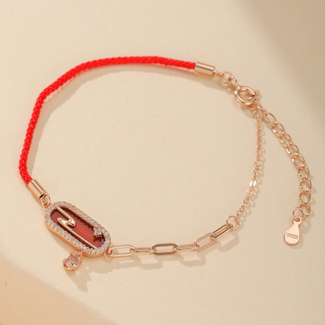 Bracelet Fil Rouge "Éden d'Orient" Argent