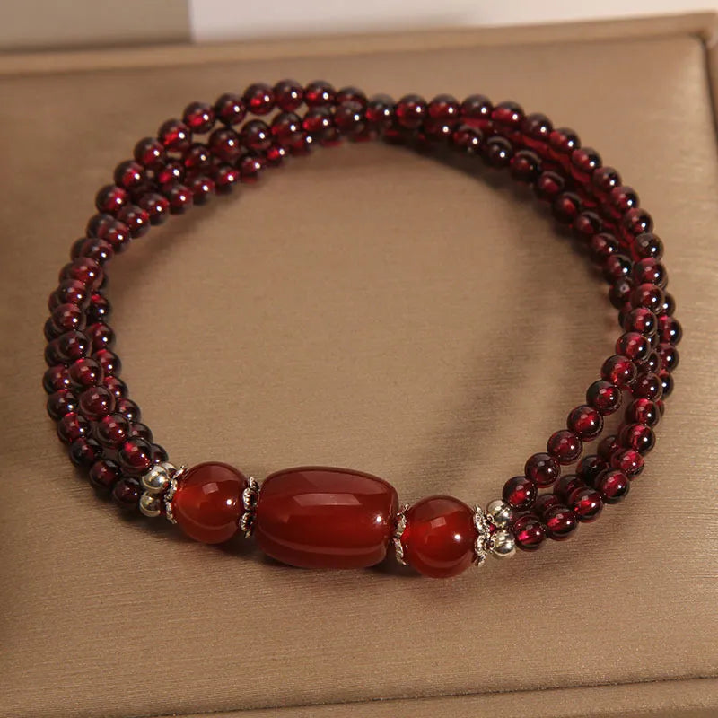 Bracelet Grenat "Éclat Positif"