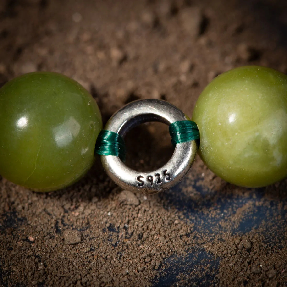 Bracelet Homme Jade "Force Verte" Argent