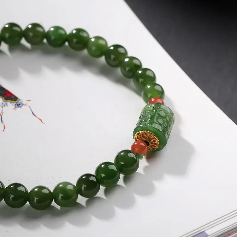 Bracelet Jade "Beauté Spirituelle" Argent Doré Or