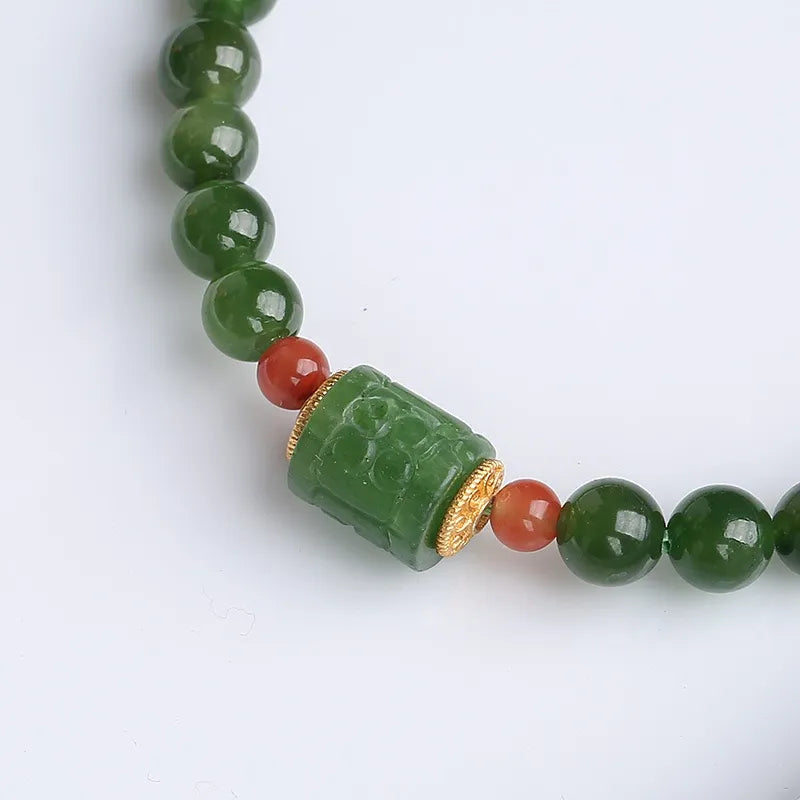 Bracelet Jade "Beauté Spirituelle" Argent Doré Or