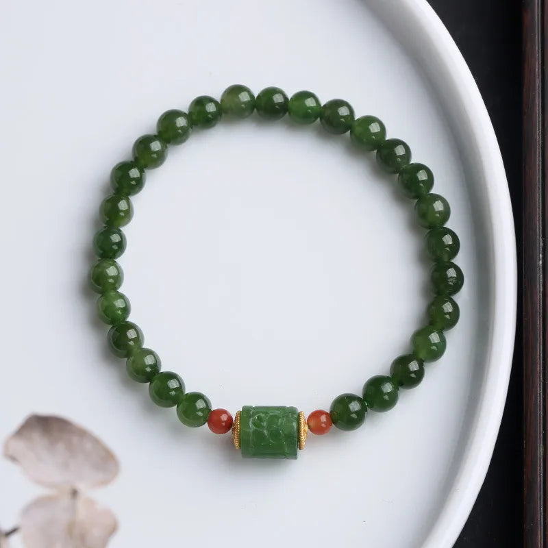 Bracelet Jade "Beauté Spirituelle" Argent Doré Or
