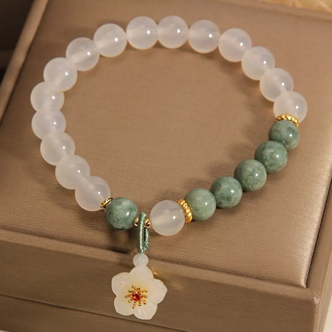 Jade and Agate Bracelet "Spring Sweetness"