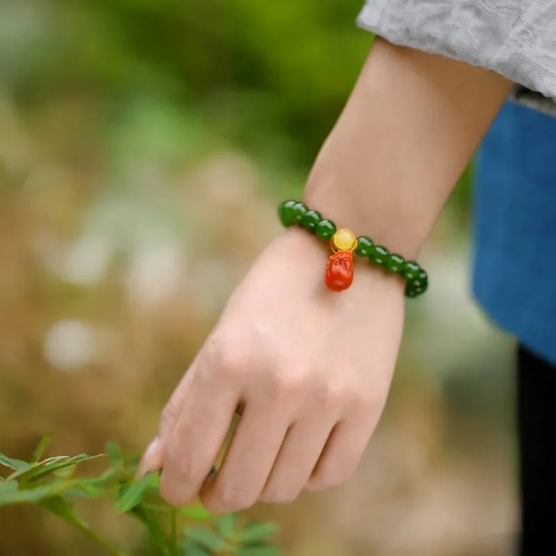 Bracelet Jade Pi Xiu "Énergie Sacrée" Argent