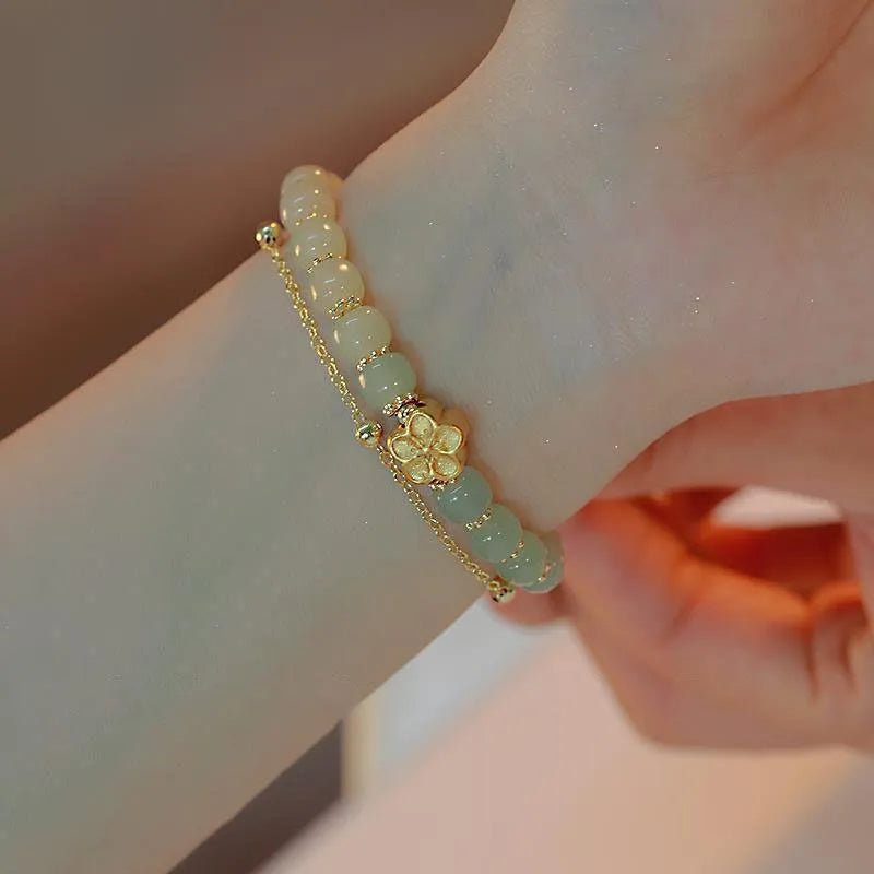 Bracelet Jade "Fleur Pure"