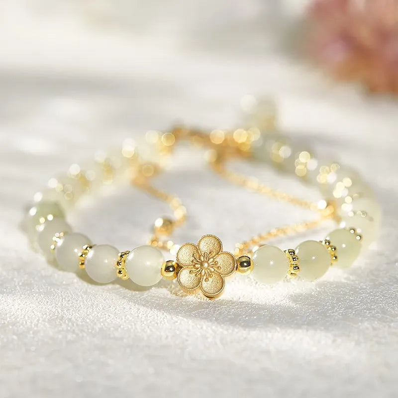Bracelet Jade "Fleur Pure"