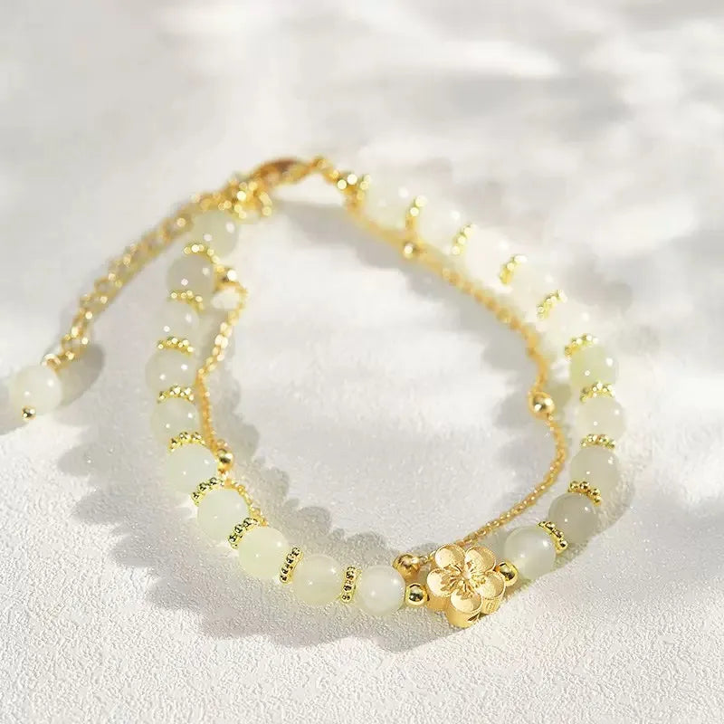 Bracelet Jade "Fleur Pure"