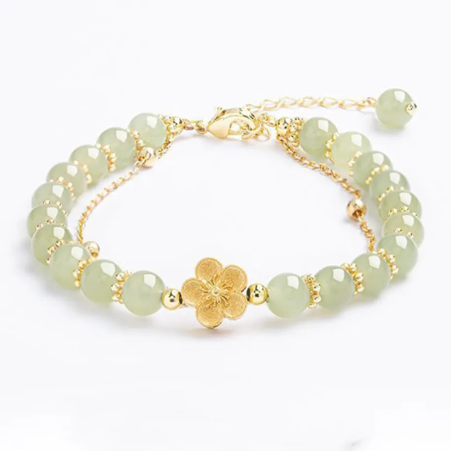 Bracelet Jade "Fleur Pure"