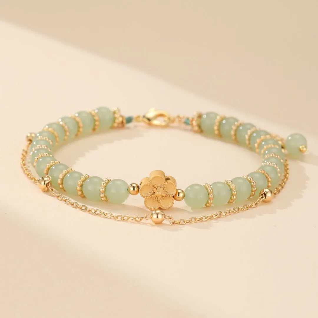 Bracelet Jade "Fleur Pure"
