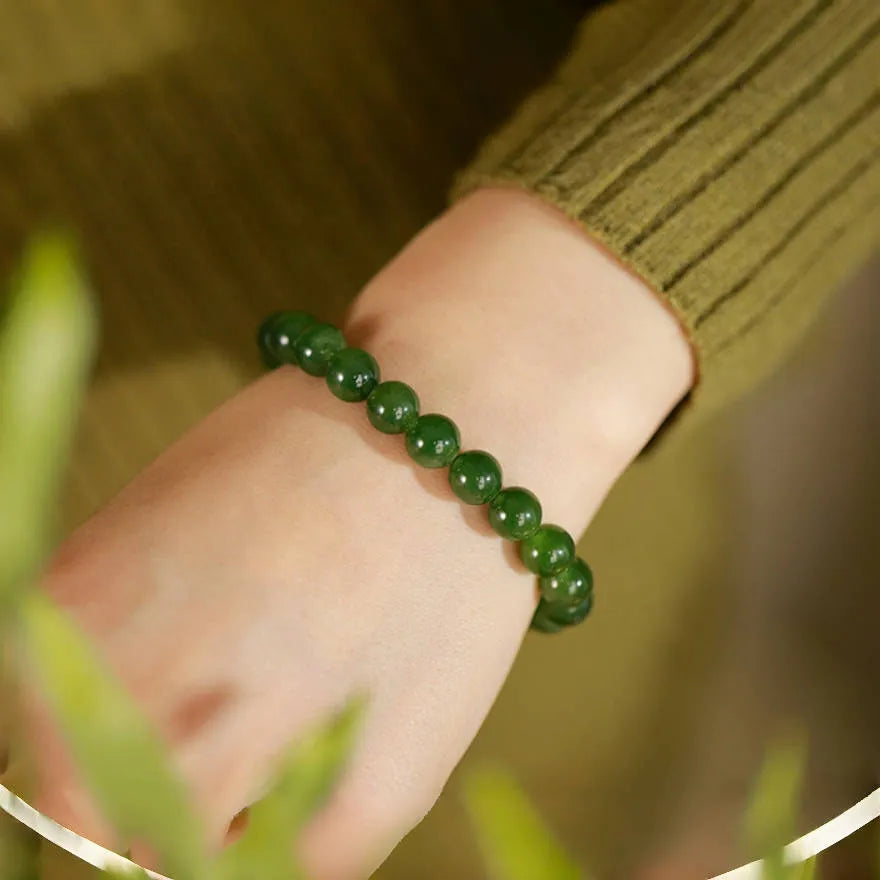 Bracelet Jade Lotus "Chance Lotus" Argent