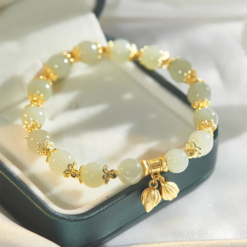 Bracelet Jade Lotus "Pureté"