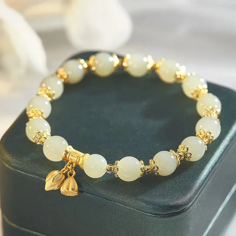 Bracelet Jade Lotus "Pureté"