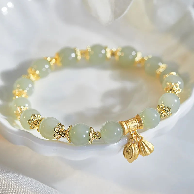 Bracelet Jade Lotus "Pureté"