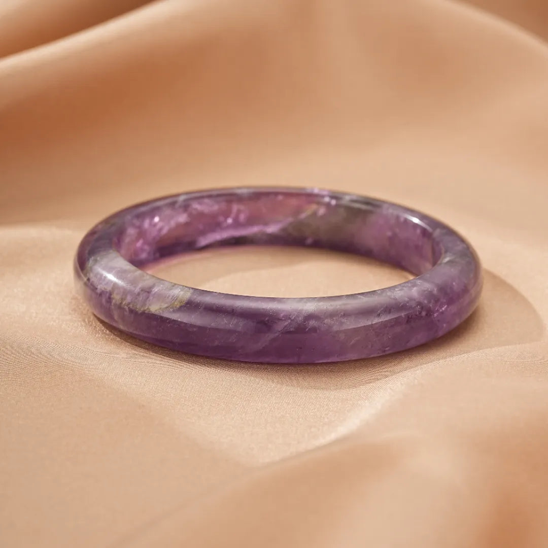 Pulsera rígida de amatista "Elegancia Espiritual"