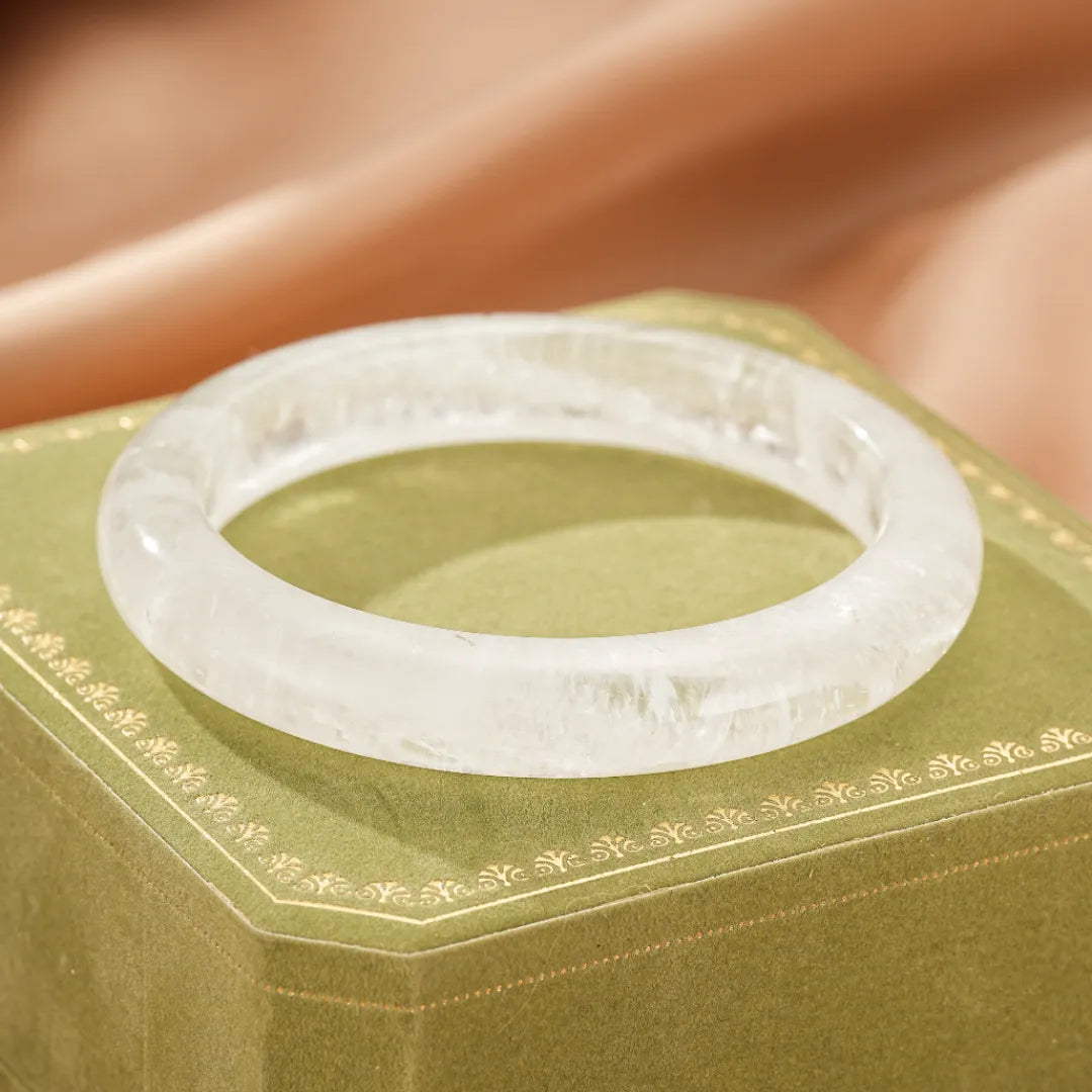 Rock Crystal Bangle "Radiant Purity"