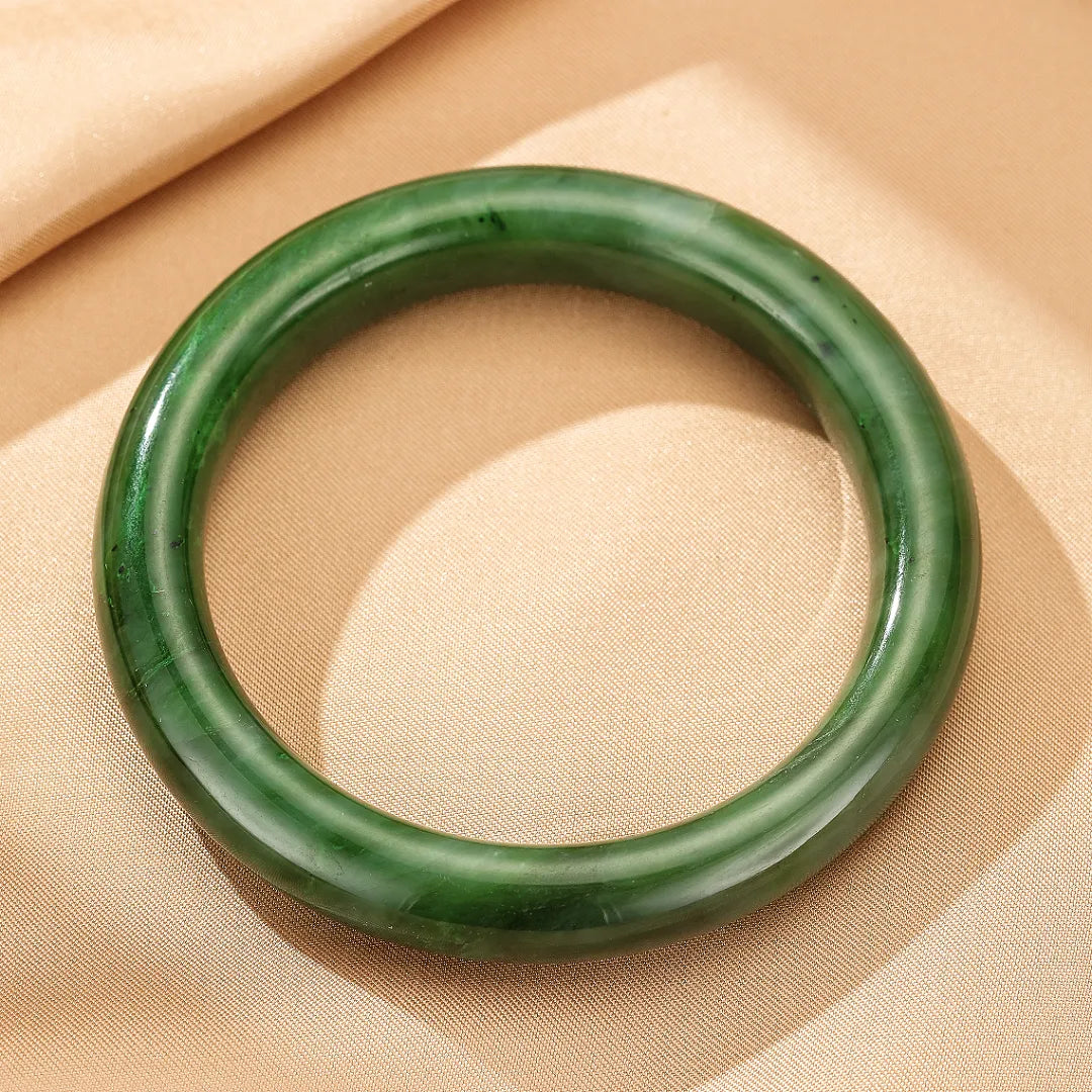 Jade Bangle "Eternal Greenery"