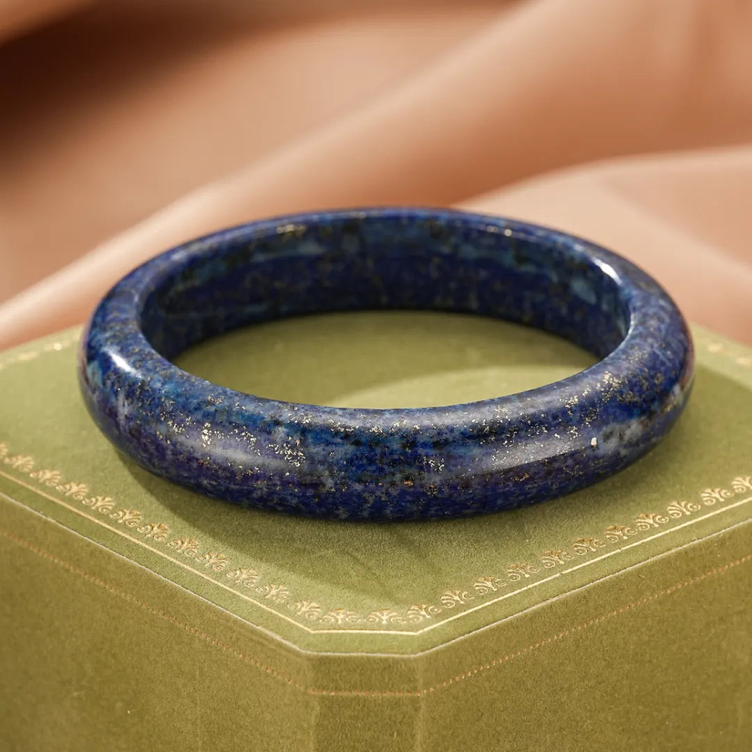 Lapis Lazuli Cuff Bracelet "Nocturnal Serenity"