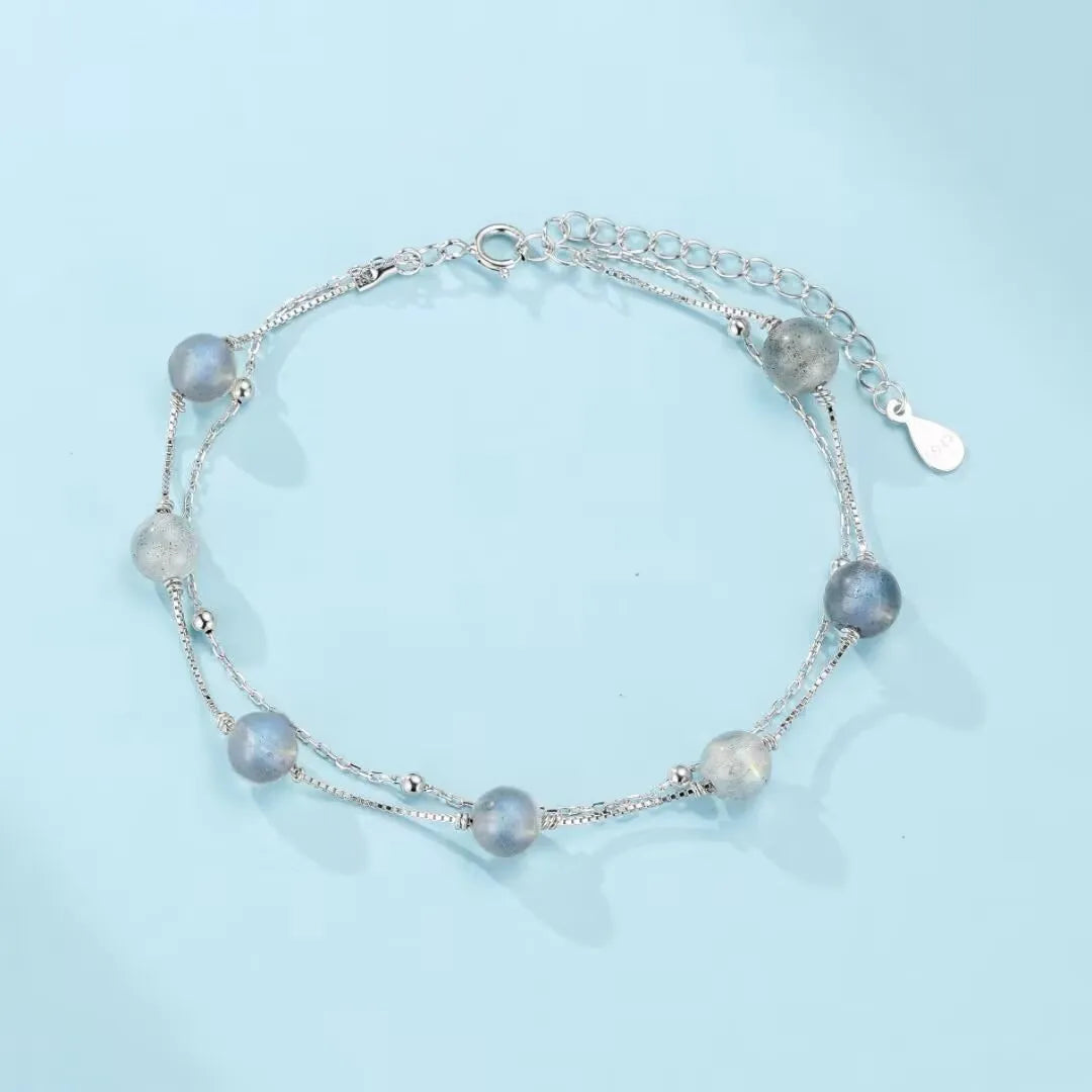 Pulsera Labradorita "Bruma Celestial" Plata