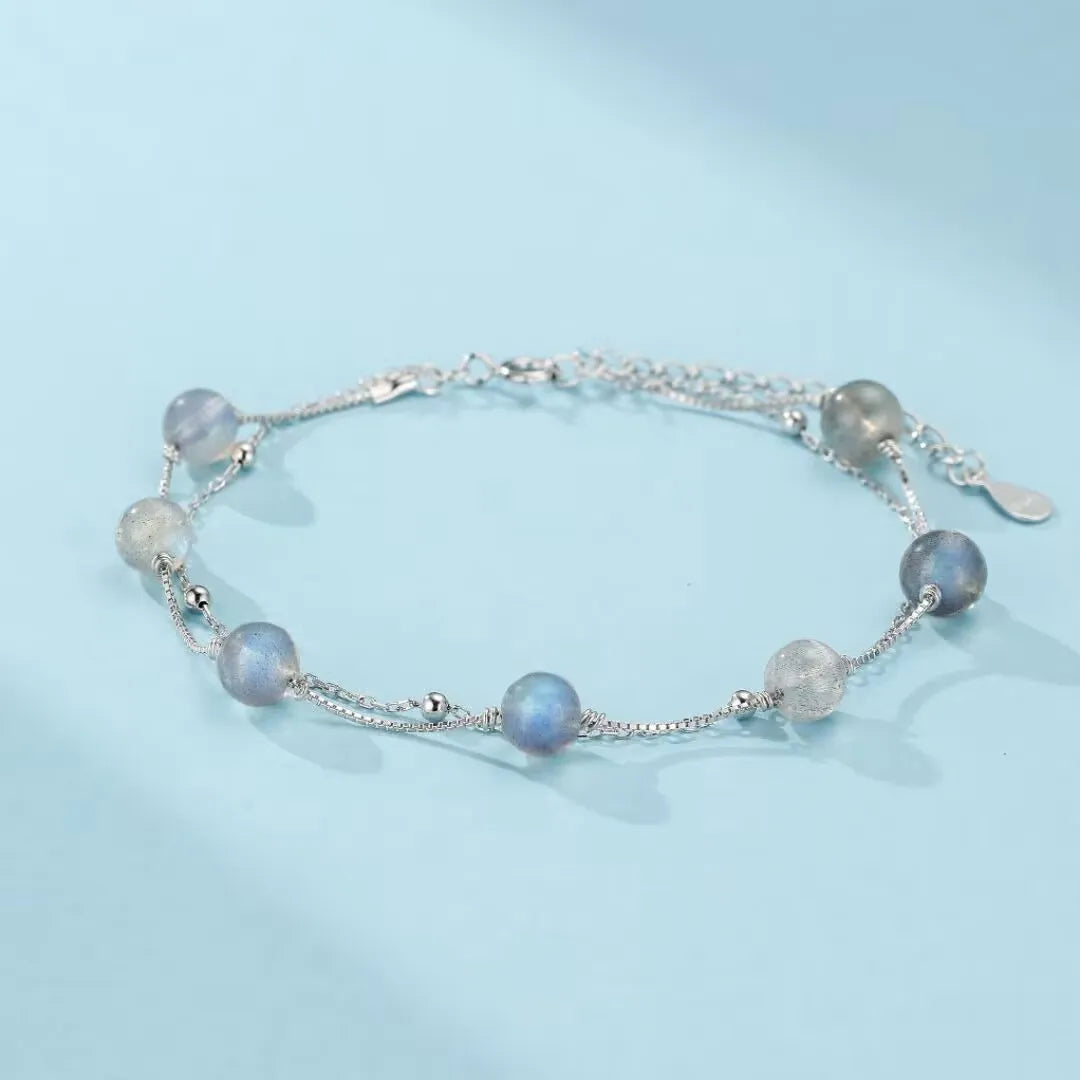 Pulsera Labradorita "Bruma Celestial" Plata