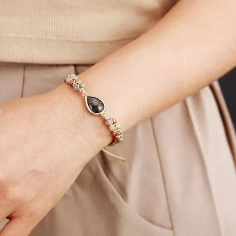 Pulsera Labradorita y Jaspe "Claridad Suave"