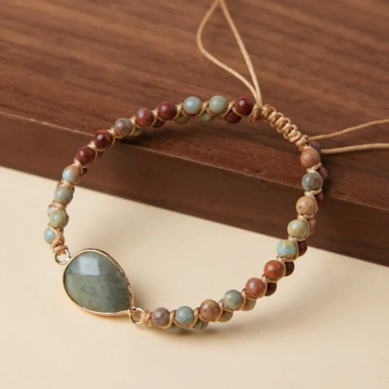 Pulsera Labradorita y Jaspe "Claridad Suave"