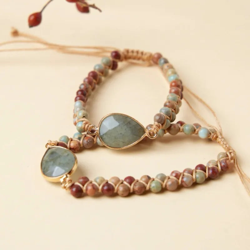 Pulsera Labradorita y Jaspe "Claridad Suave"