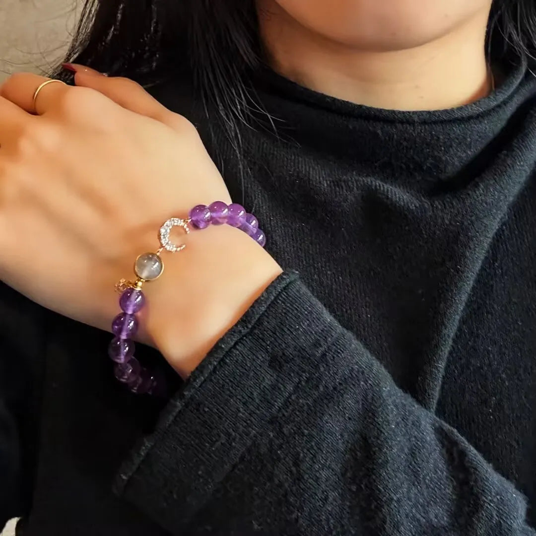 Bracelet Améthyste et Labradorite "Nuit Magique"