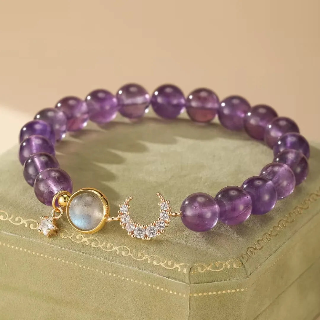 Bracelet Améthyste et Labradorite "Nuit Magique"
