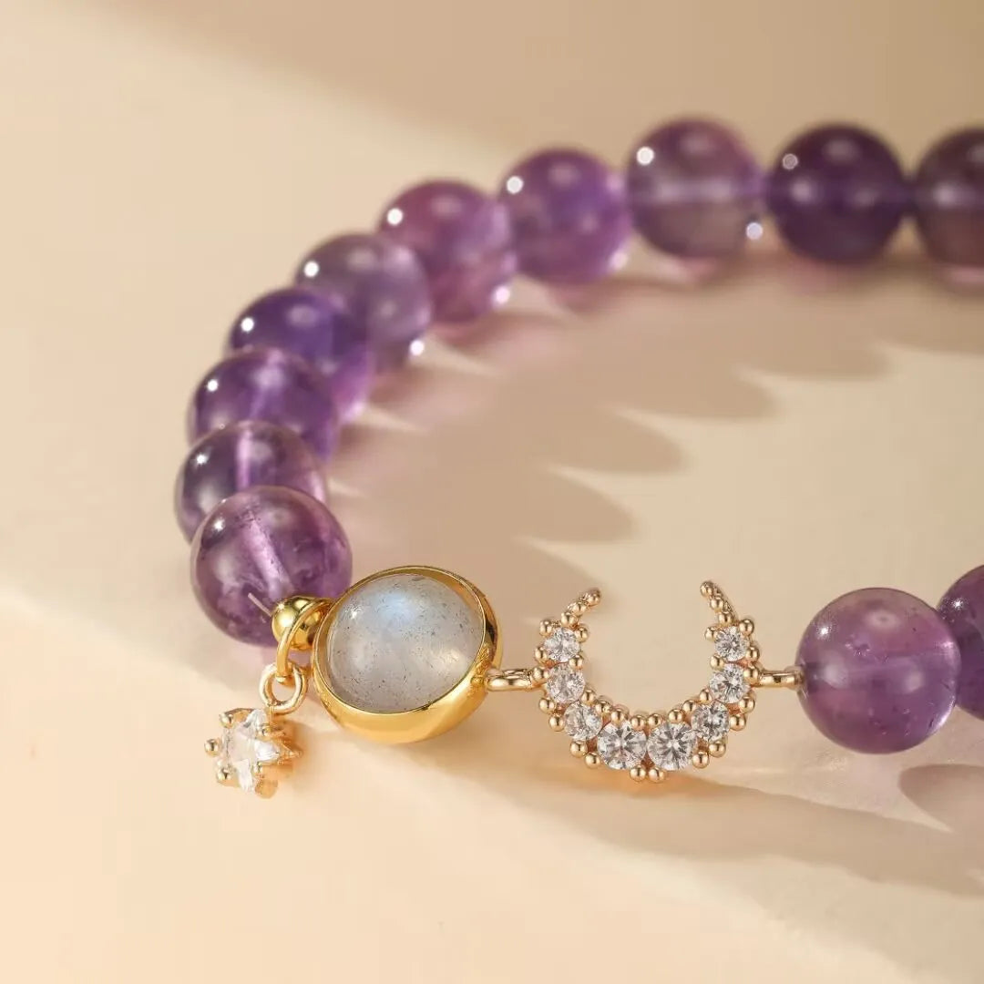 Bracelet Améthyste et Labradorite "Nuit Magique"