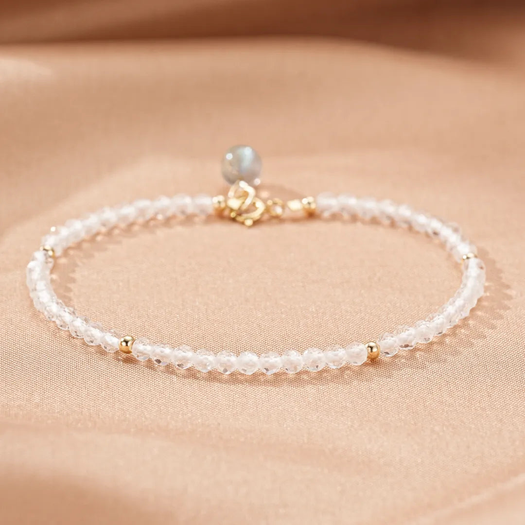 Bracciale Labradorite e Cristallo di Roccia "Charme Intenso"