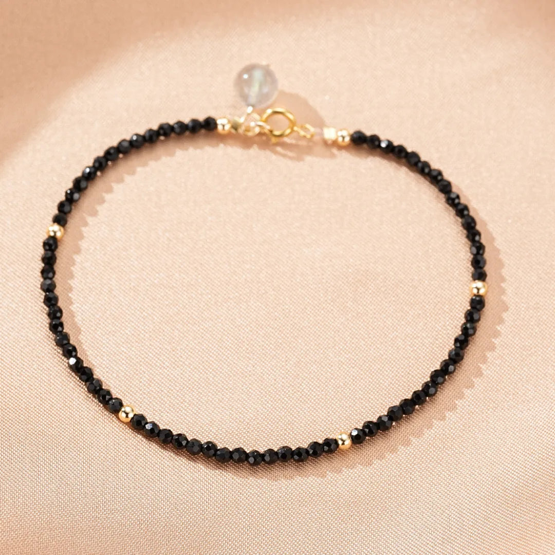 Bracciale Labradorite e Cristallo di Roccia "Charme Intenso"