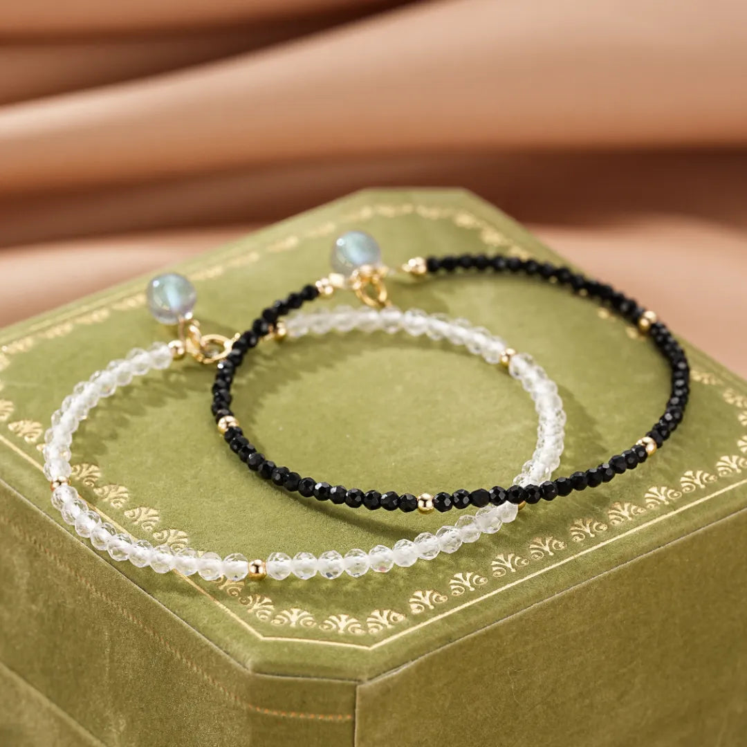 Bracciale Labradorite e Cristallo di Roccia "Charme Intenso"