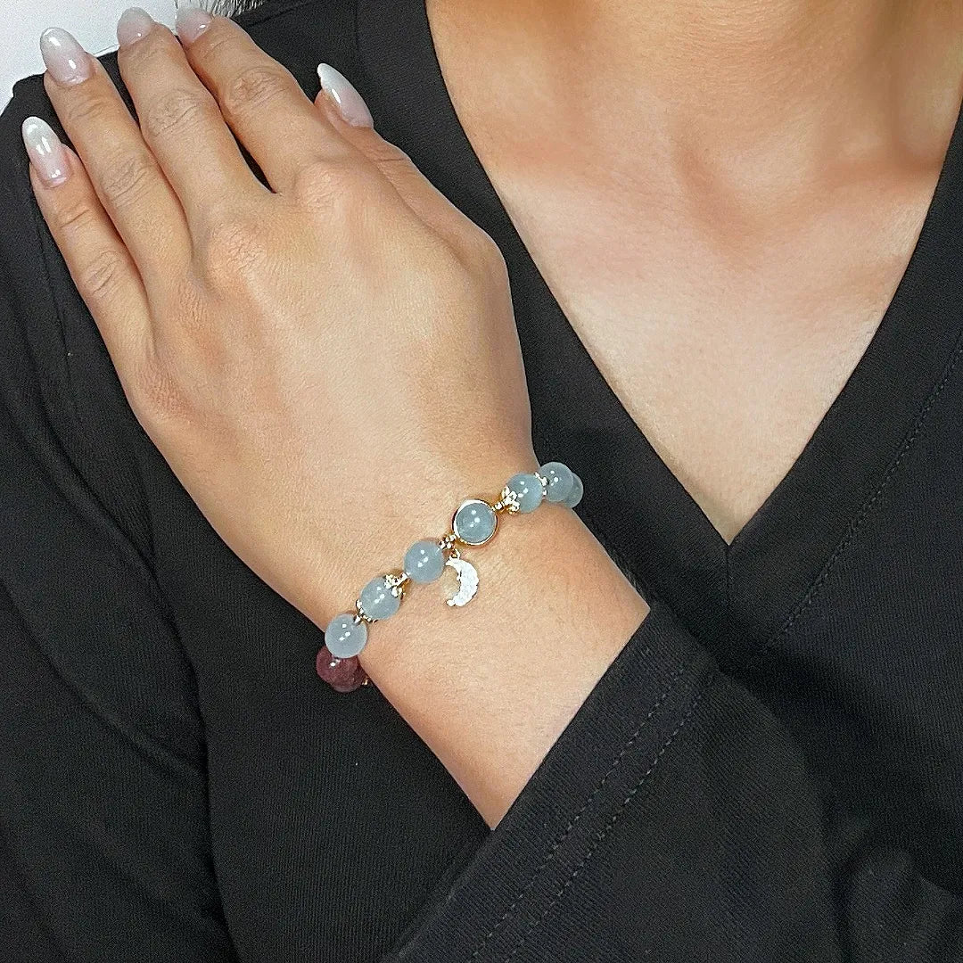 Bracciale Labradorite e Acquamarina "Dolcezza Poetica"