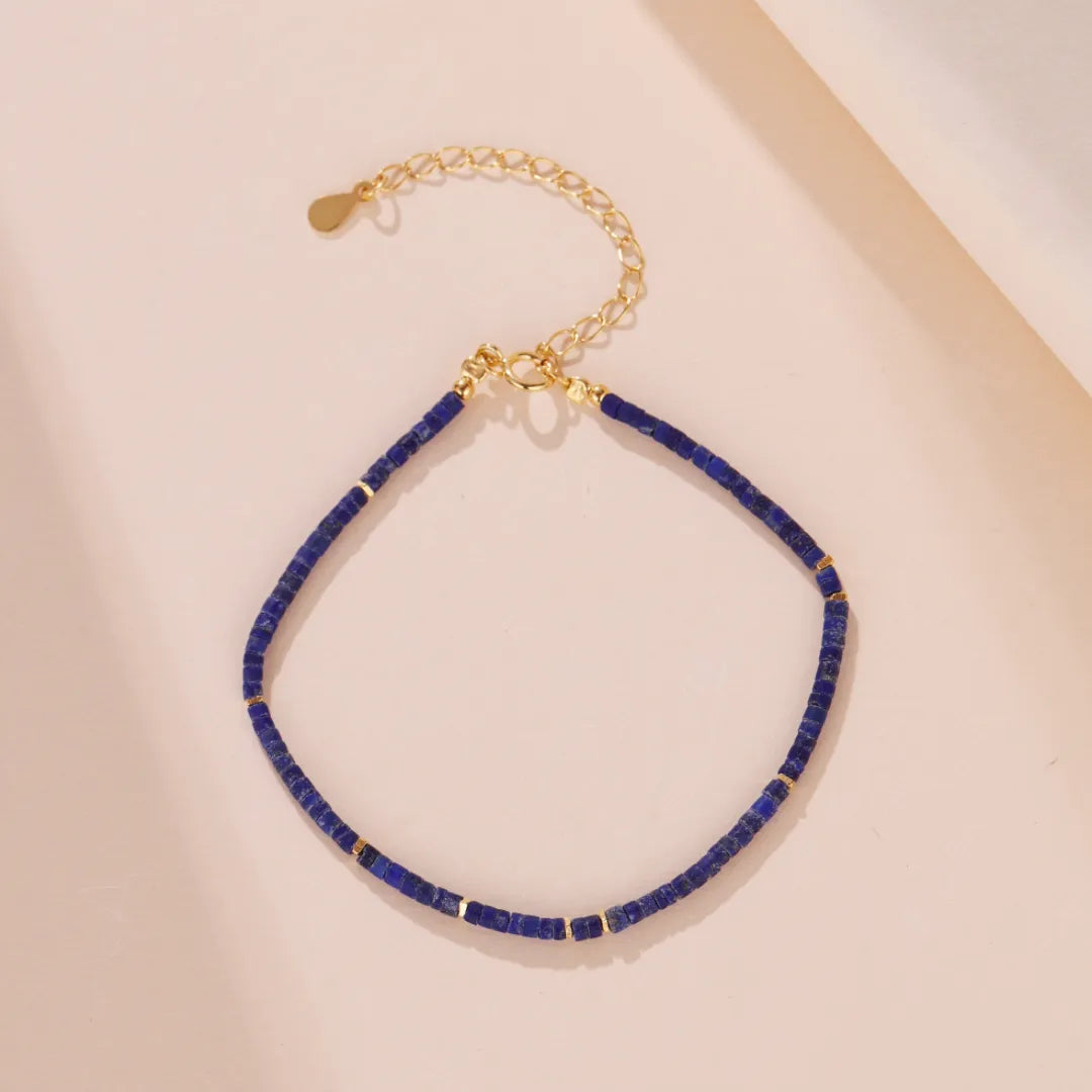 Bracelet Lapis Lazuli "Nuit Boréale" Argent