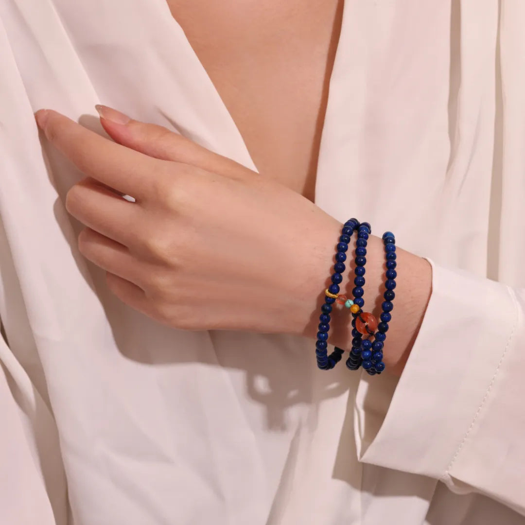 Bracelet Mâlâ Lapis Lazuli "Voyage Intuitif"