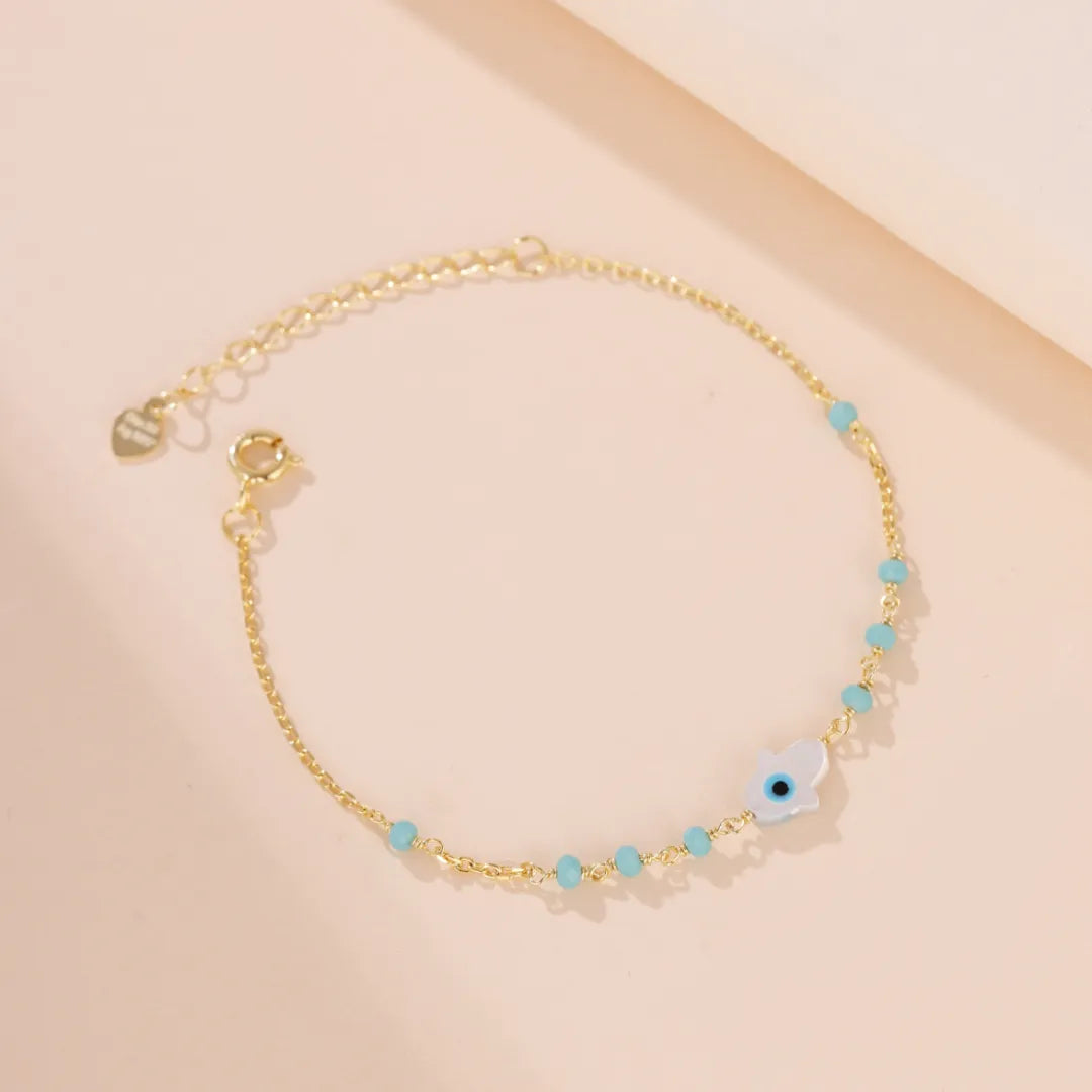 Bracelet Mauvais Œil "Charme Céleste" Argent Doré Or