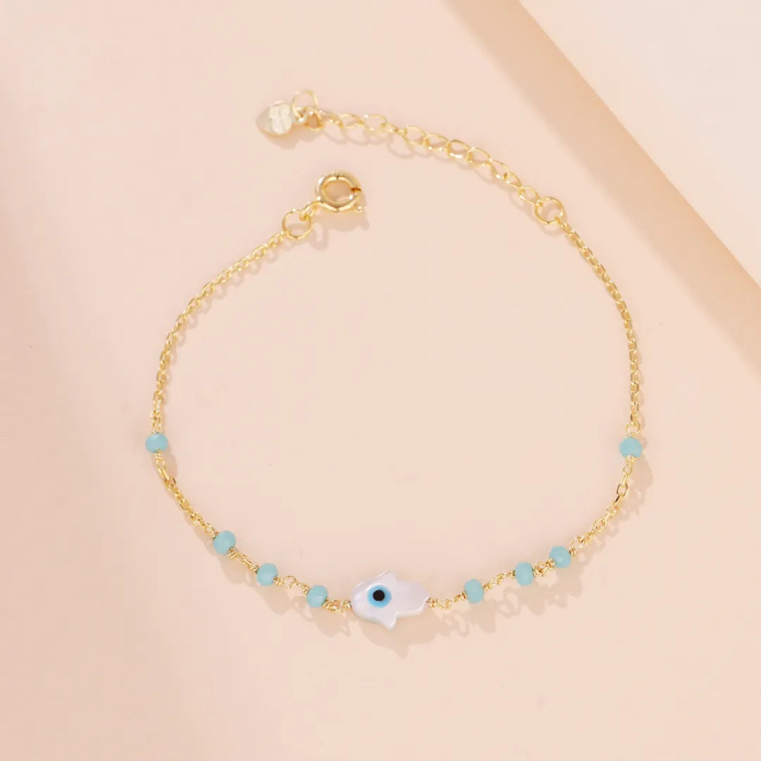 Bracelet Mauvais Œil "Charme Céleste" Argent Doré Or