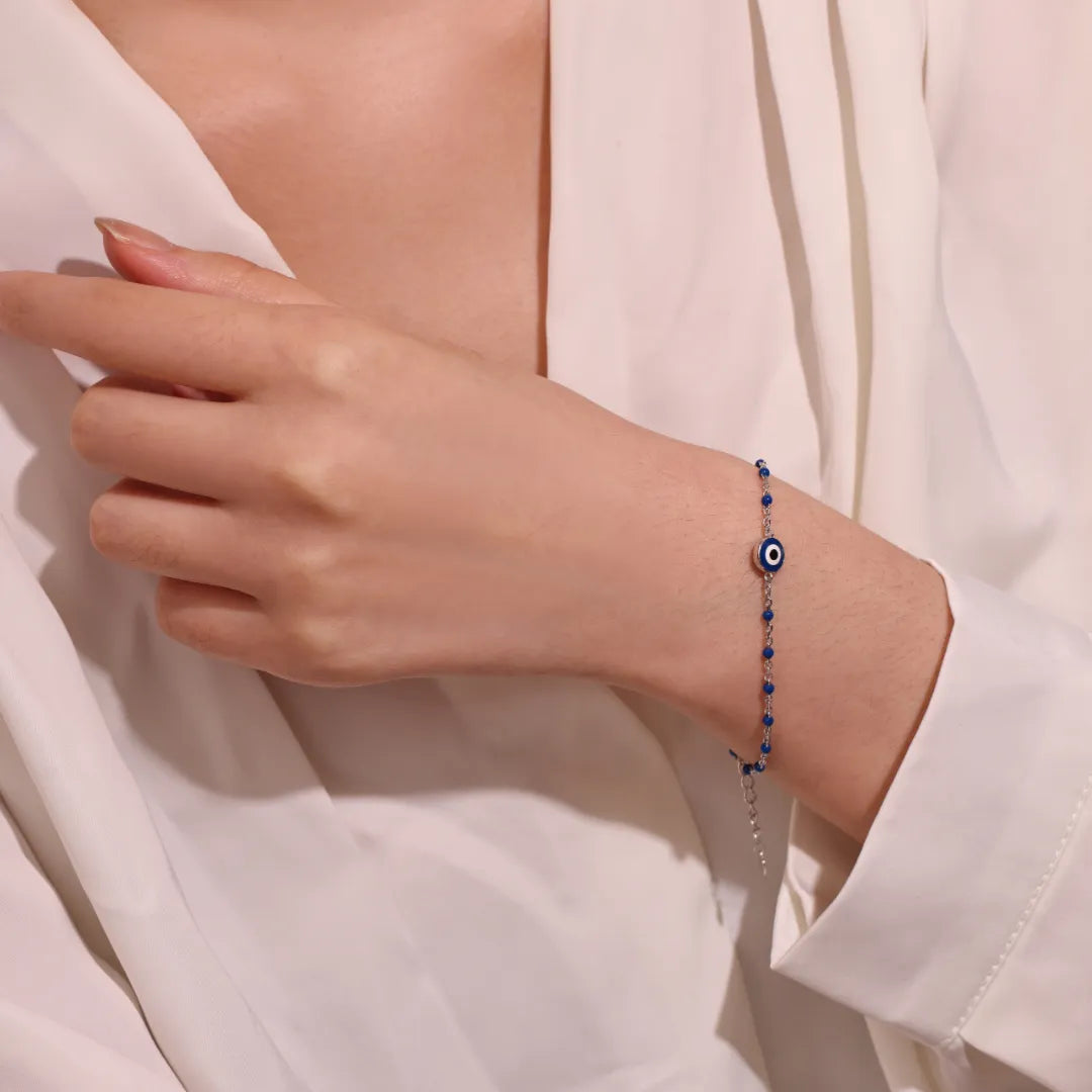 Bracelet Mauvais Œil "Halo Mystique" Argent