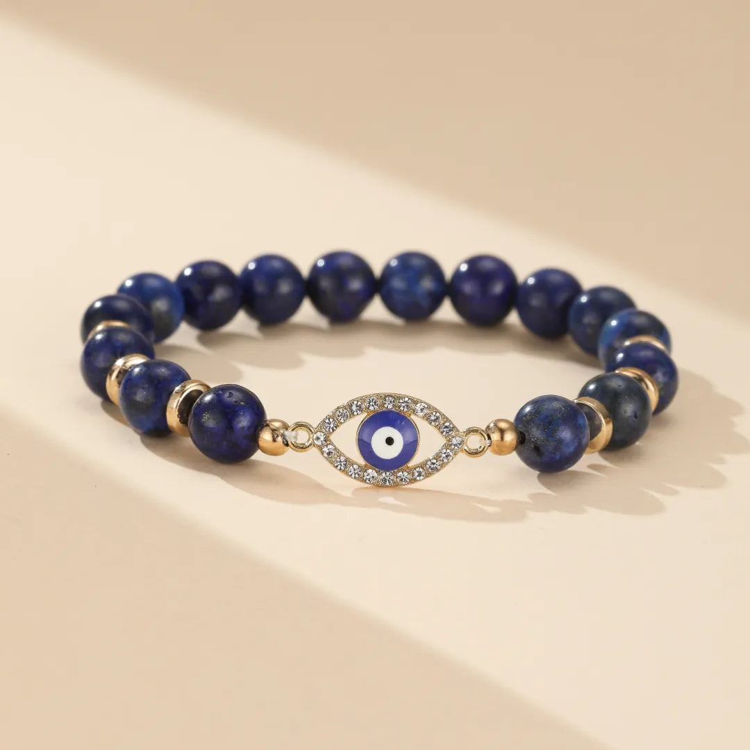Bracelet Mauvais Œil Lapis Lazuli "Bleu Serein"