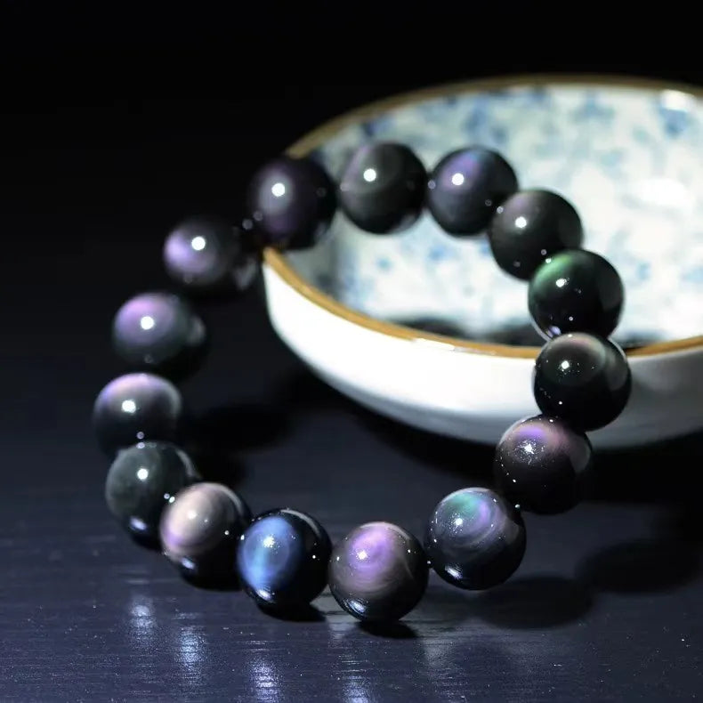 Bracelet Obsidienne Arc-en-ciel "Énergie Vitale"