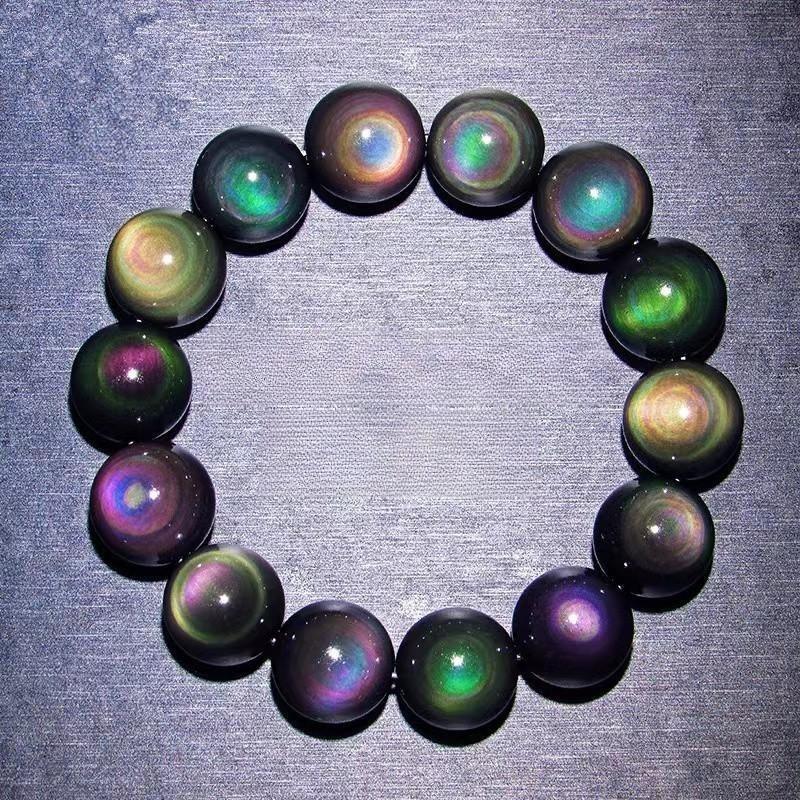Bracelet Obsidienne Arc-en-ciel "Énergie Vitale"