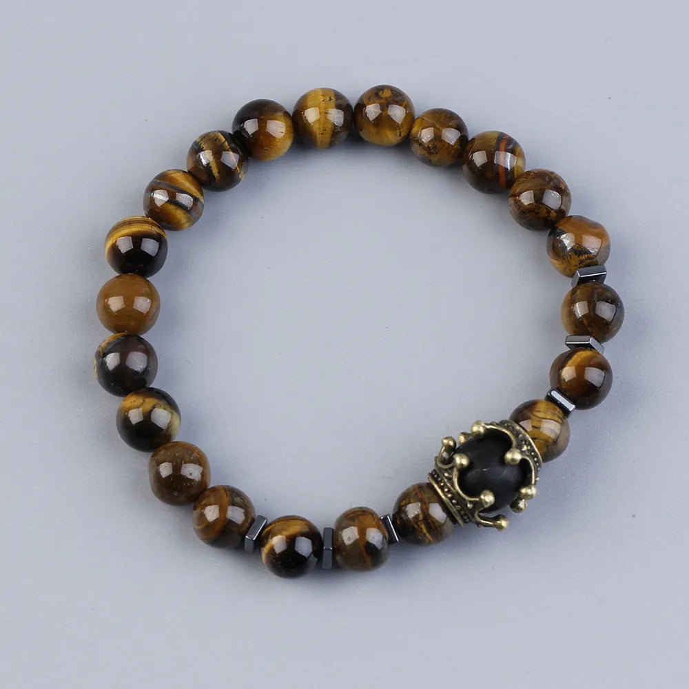 Pulsera de Obsidiana y Ojo de Tigre "Confianza"